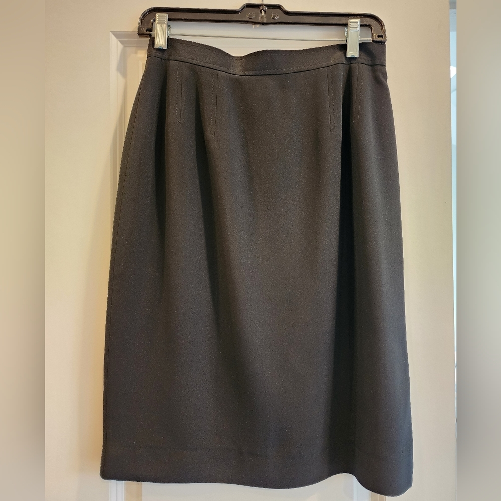 Carlisle Silk Black Pencil Skirt